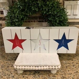 Rae Dunn USA wood sign